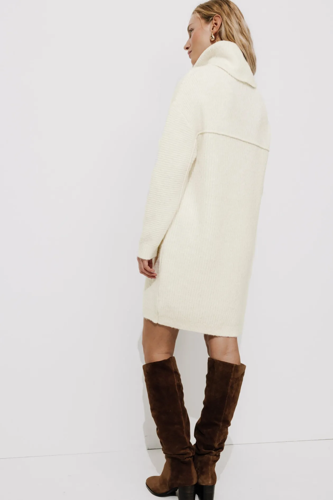 Promod Robe-pull col roulé Femme - Ecru Store