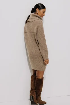 Promod Robe-pull col roulé Femme - Beige Best Sale