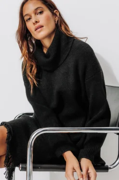 Promod Robe-pull col roulé Femme - Noir Online