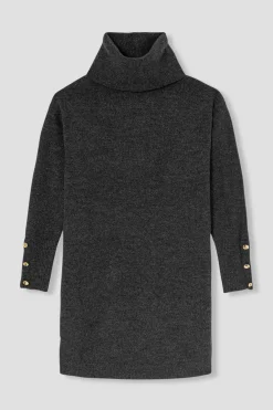 Promod Robe-pull col roulé Femme - Gris foncé Grisfoncé Outlet