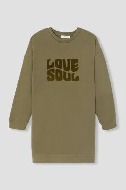Promod Robe-sweat à message Femme - Kaki Cheap