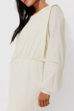Promod Robe-sweat effet 2 en 1 - Ecru Discount