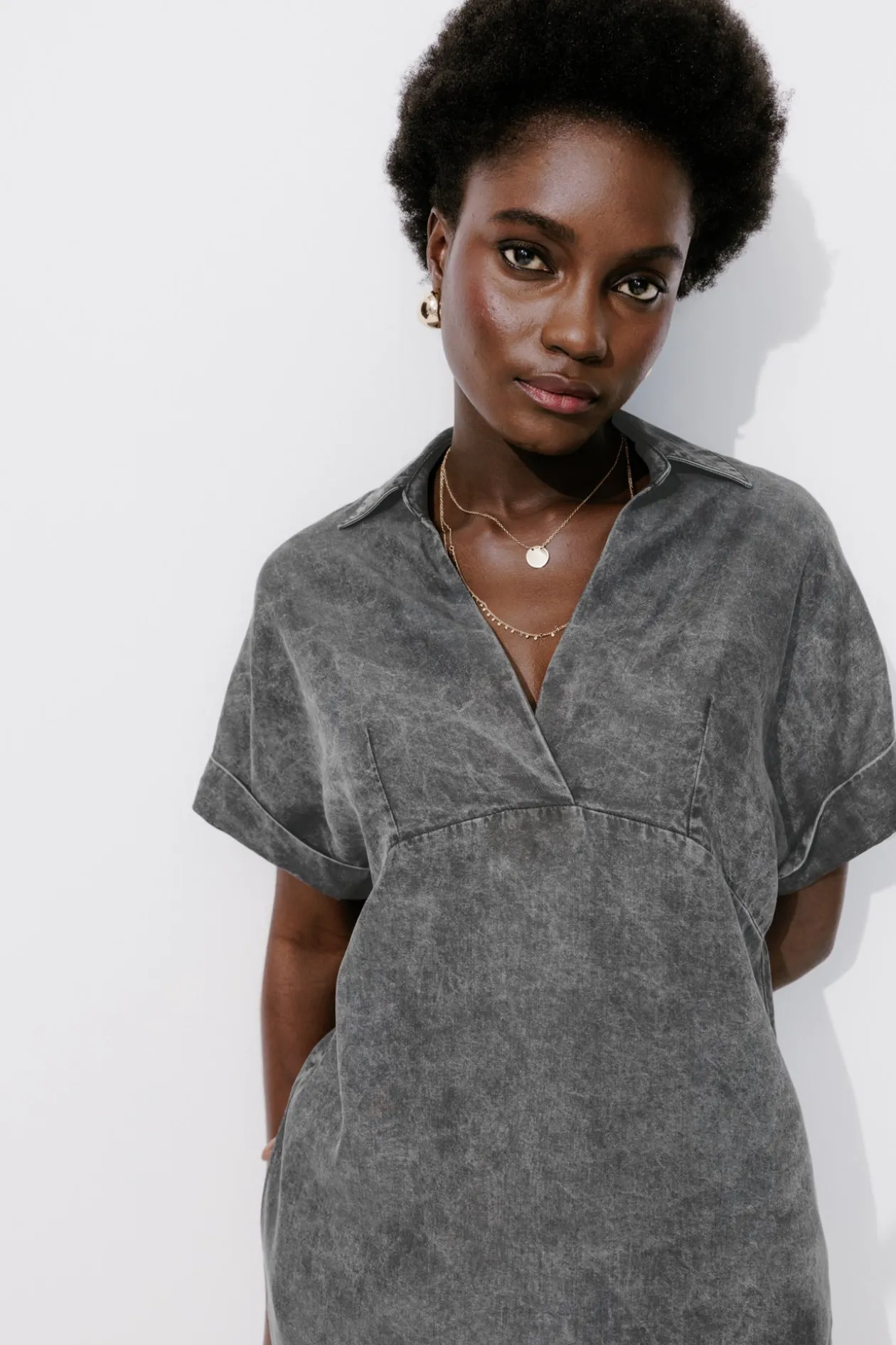 Promod Robe-tunique éco-conçue - Jeans gris Jeansgris Best Sale