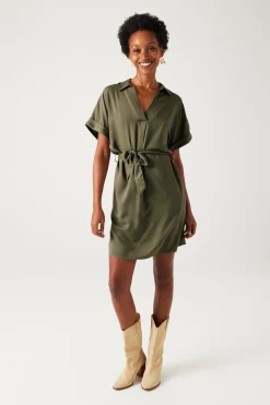 Promod Robe-tunique courte Femme - Kaki Best Sale