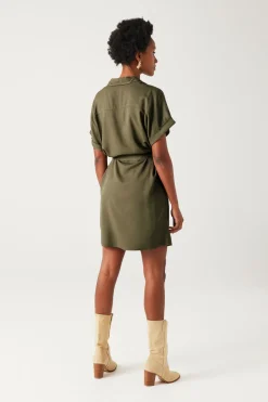 Promod Robe-tunique courte Femme - Kaki Best Sale