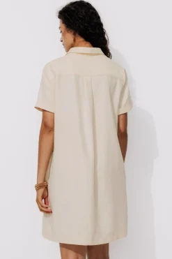 Promod Robe-tunique unie Femme - Ecru Cheap