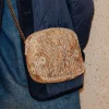Promod Sac à main en velours imprimé - Imprimé marron Imprimémarron Discount