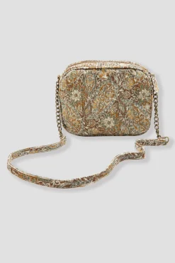 Promod Sac à main en velours imprimé - Imprimé marron Imprimémarron Discount