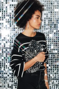 Promod Sac banane à paillettes Femme - Argent Shop