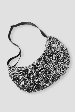 Promod Sac banane à paillettes Femme - Argent Shop