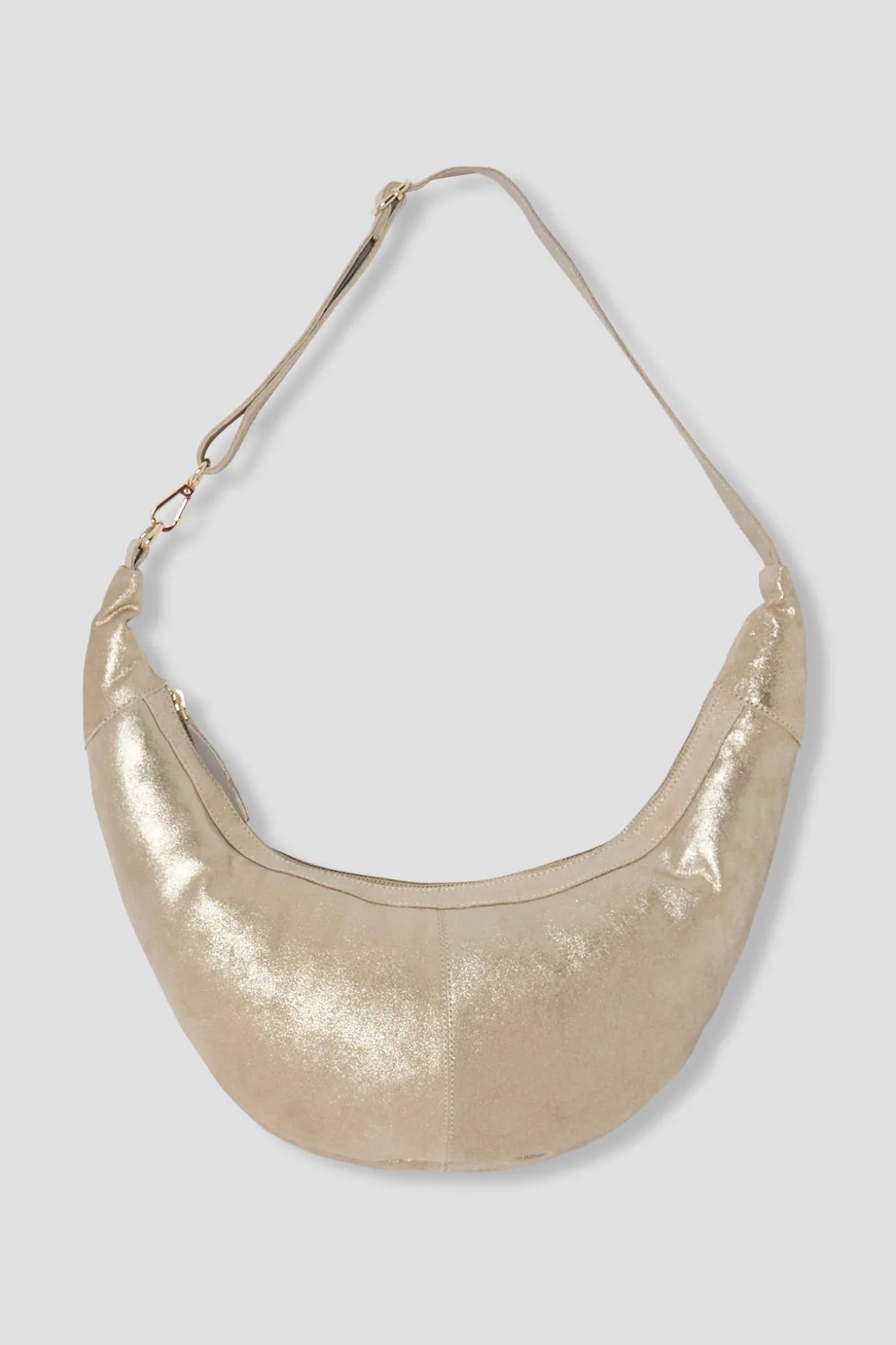 Promod Sac croissant en cuir pailleté - Coloration dorée Colorationdorée Clearance