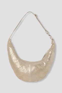 Promod Sac croissant en cuir pailleté - Coloration dorée Colorationdorée Clearance