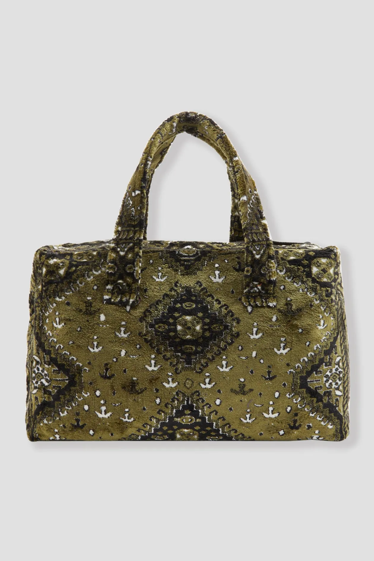 Promod Sac 24H en velours LALLA - Kaki Shop