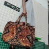 Promod Sac 24H en velours LALLA - Marron Best Sale