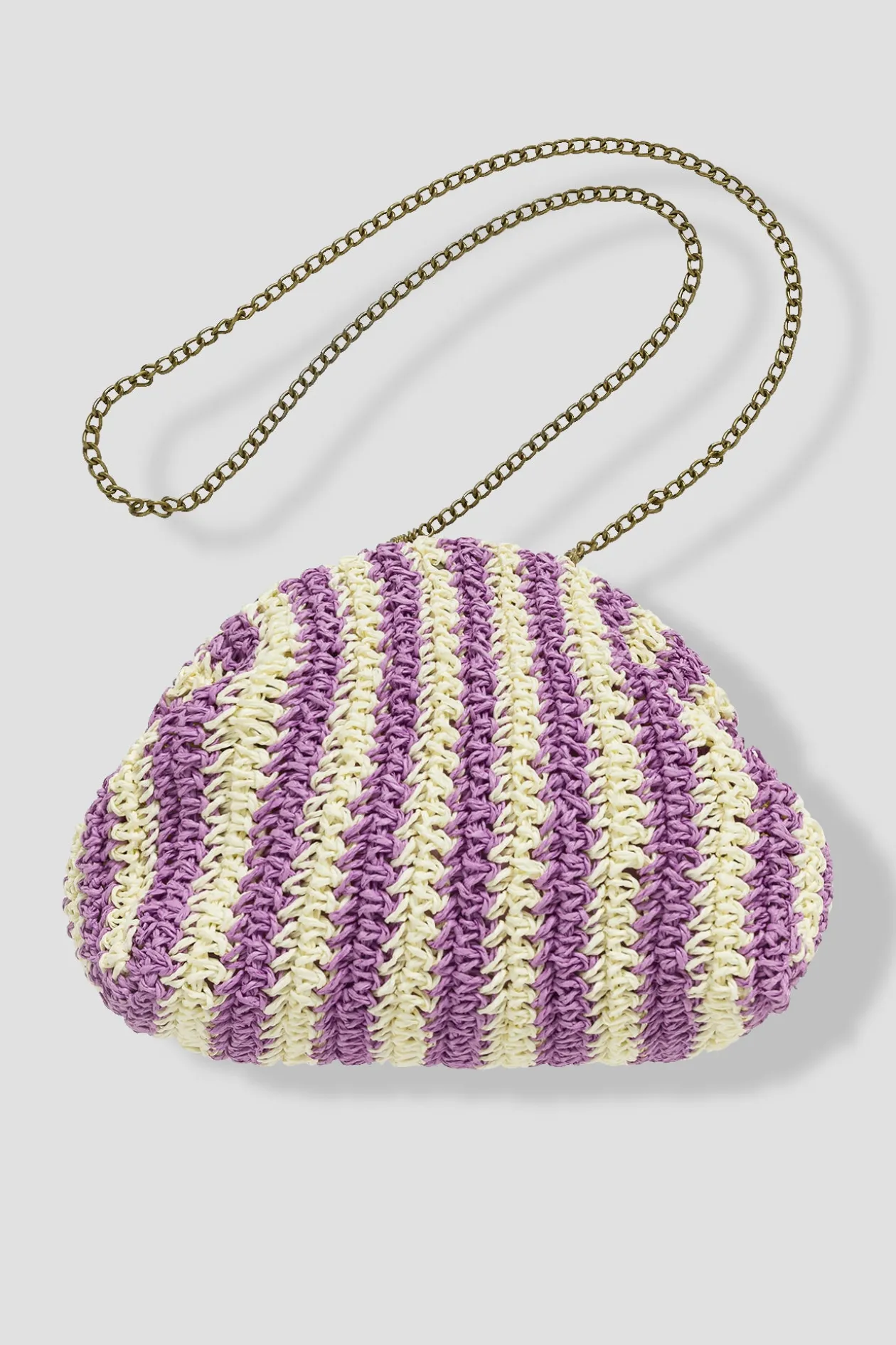 Promod Sac rayé tressé Femme - Imprimé parme Impriméparme Cheap
