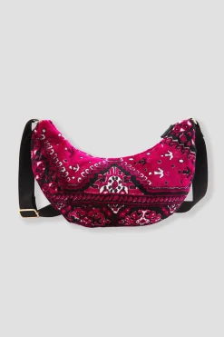 Promod Sac-banane en velours LALLA - Rose fuchsia Rosefuchsia Online