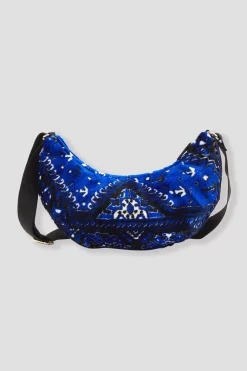 Promod Sac-banane en velours LALLA - Bleu Clearance