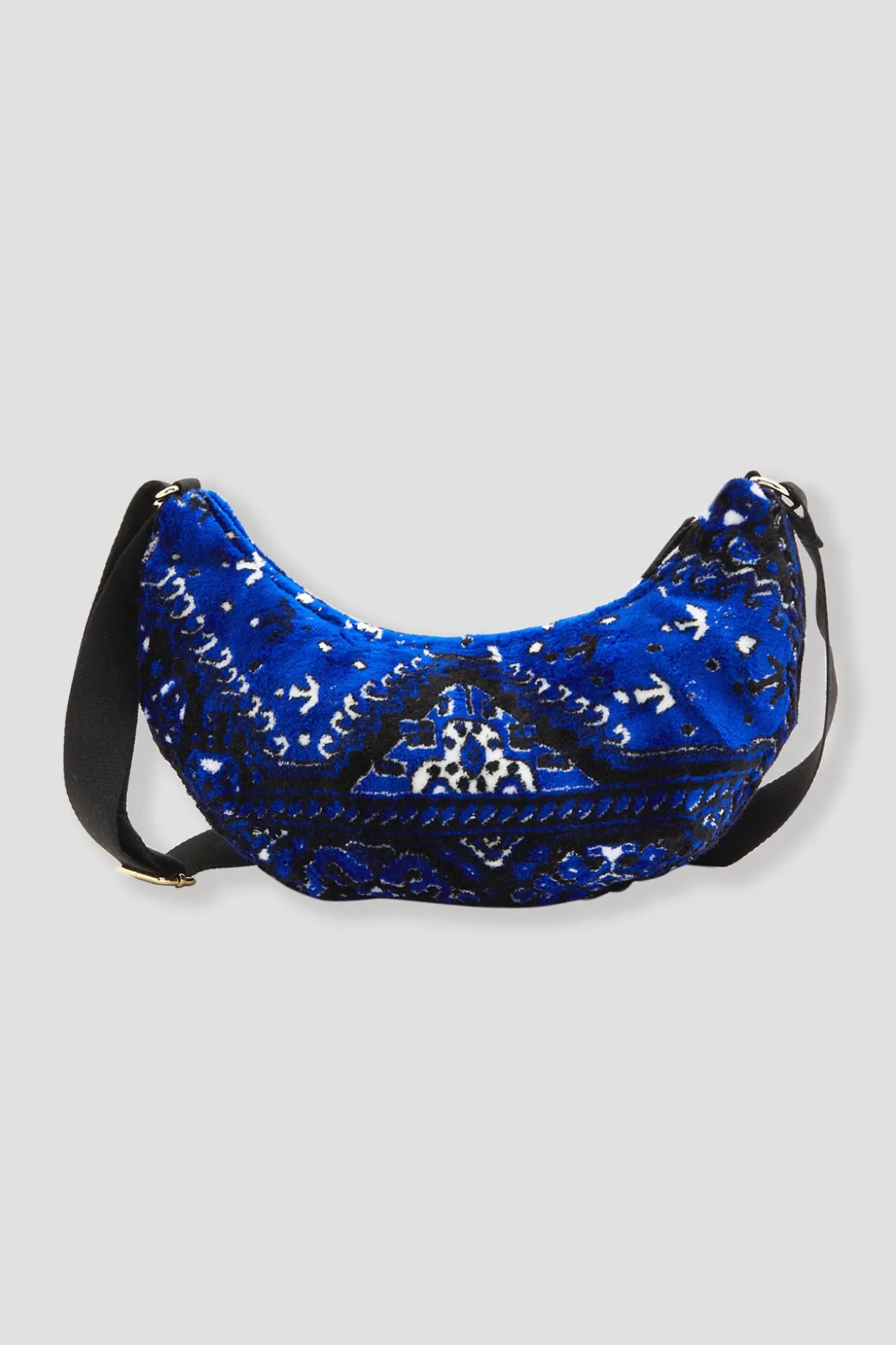 Promod Sac-banane en velours LALLA - Bleu Clearance