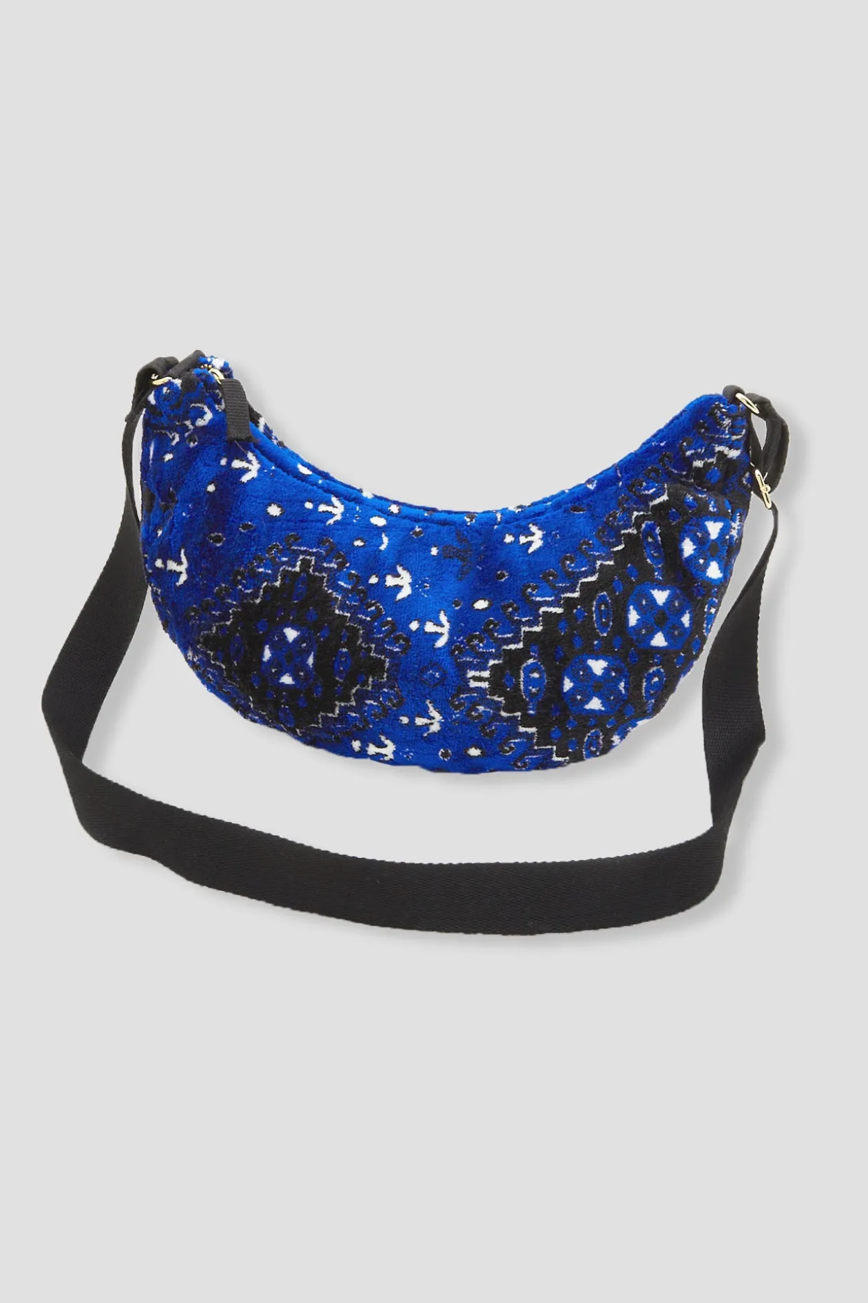 Promod Sac-banane en velours LALLA - Bleu Clearance