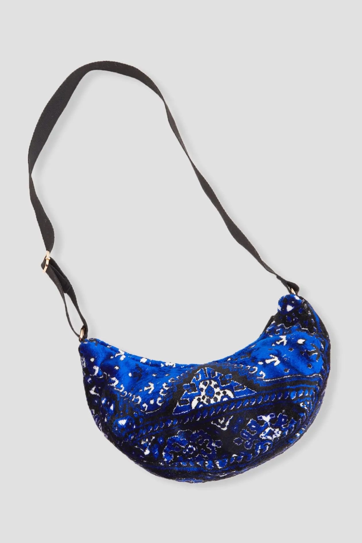 Promod Sac-banane en velours LALLA - Bleu Clearance