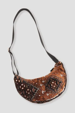 Promod Sac-banane en velours LALLA - Marron Clearance