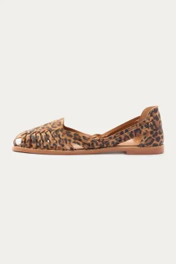 Promod Sandales plates en cuir suédé - Imprimé multicolore Imprimémulticolore Discount
