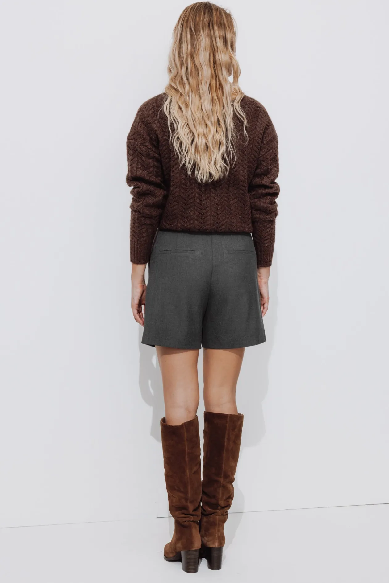 Promod Short à pinces Femme - Gris clair Grisclair Best