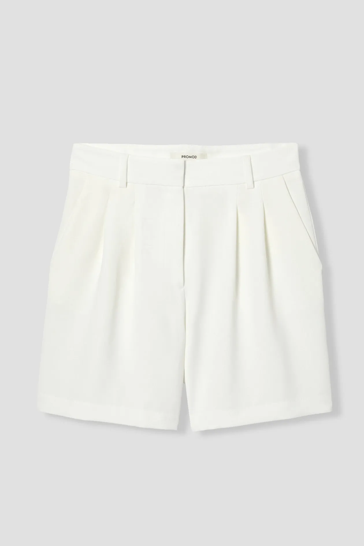 Promod Short à pinces uni Femme - Ecru Clearance