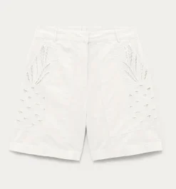 Promod Short ananas taille haute - Ecru Best Sale