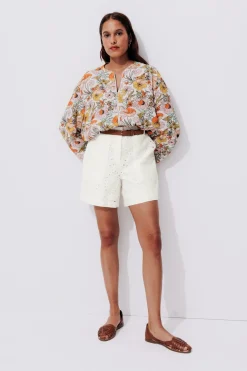 Promod Short en broderie anglaise - Ecru Best