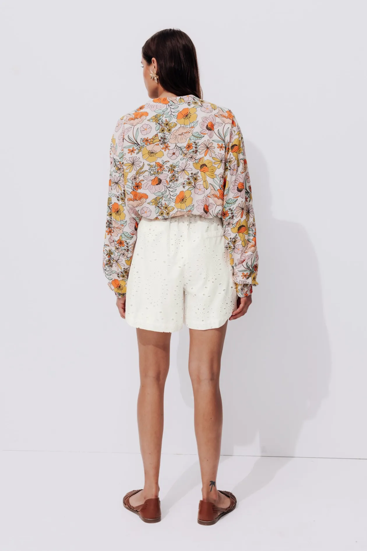 Promod Short en broderie anglaise - Ecru Best