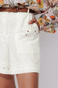 Promod Short en broderie anglaise - Ecru Best
