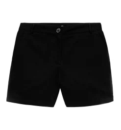 Promod Short en coton satin Femme - Noir Best