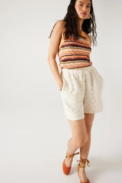 Promod Short en crochet Femme - Beige Sale