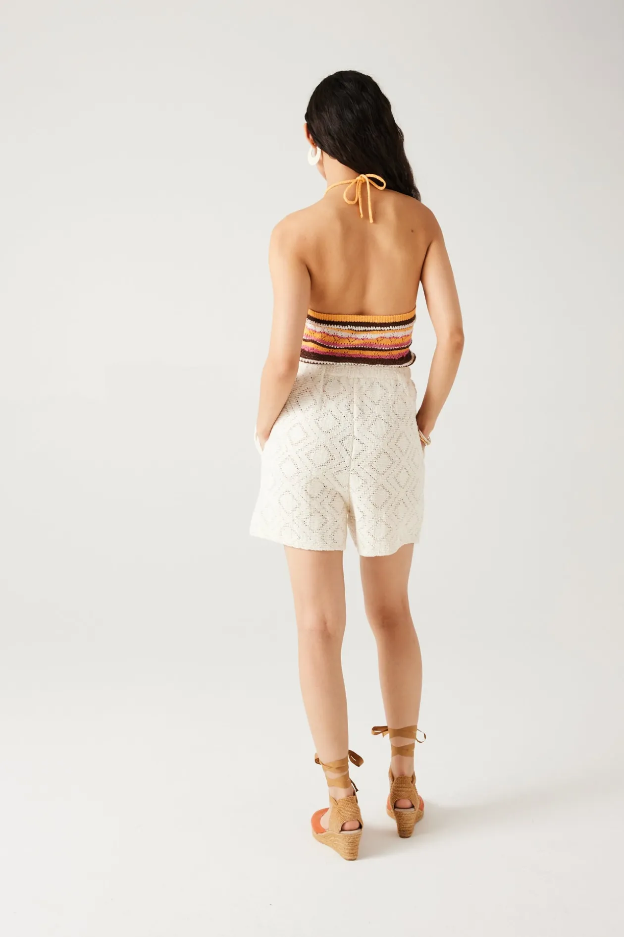 Promod Short en crochet Femme - Beige Sale