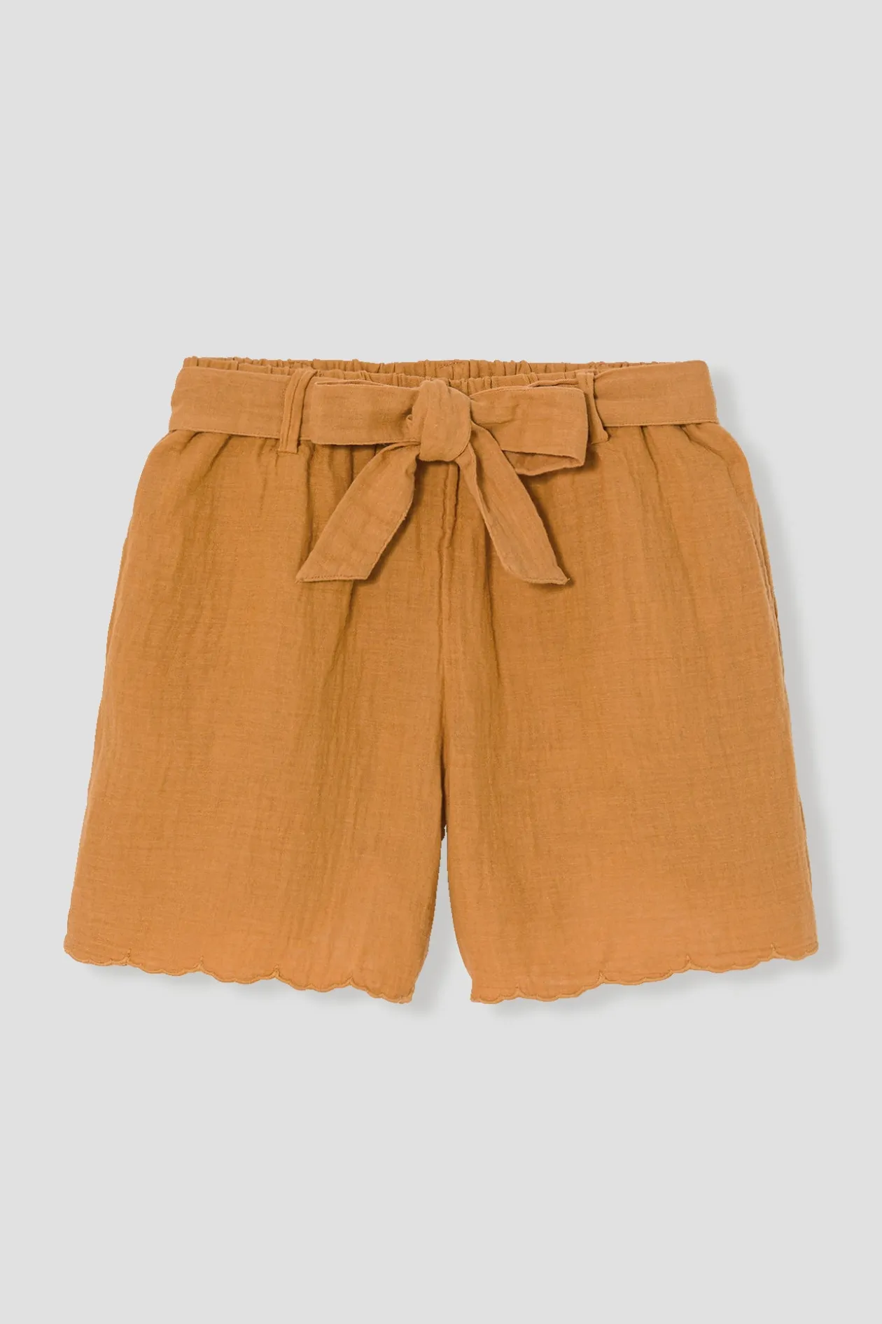 Promod Short en gaze de coton Femme - Ocre Flash Sale