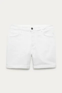 Promod Short en jean Femme - Blanc Outlet