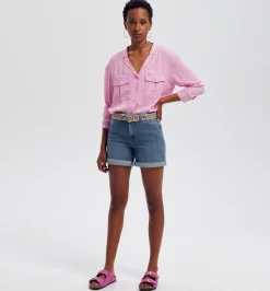 Promod Short en jean Femme - Jean moyen Jeanmoyen Clearance