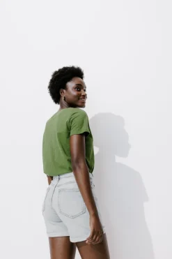 Promod Short en jean Femme - Jean très clair Jeantrèsclair Cheap