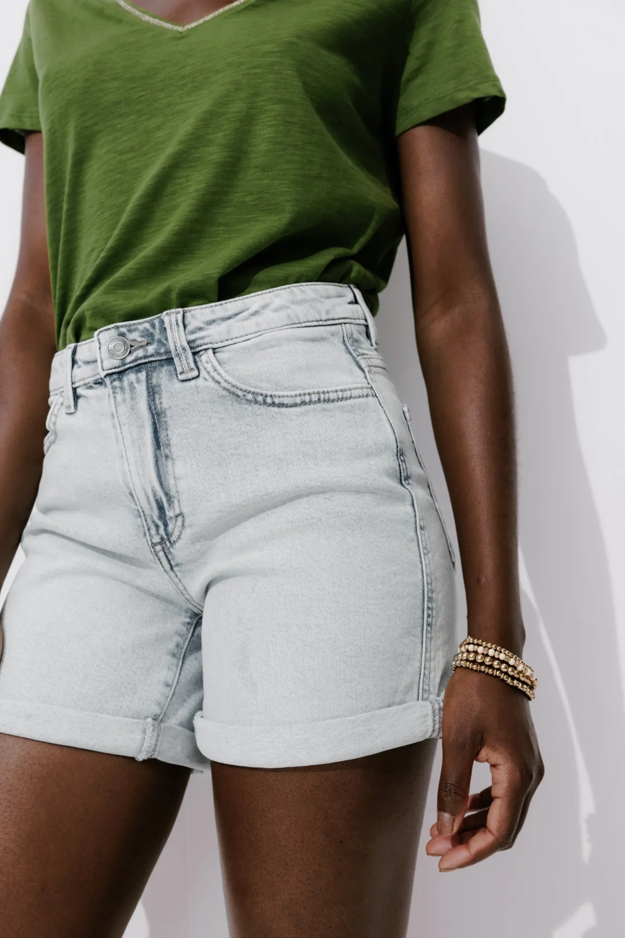 Promod Short en jean Femme - Jean très clair Jeantrèsclair Cheap