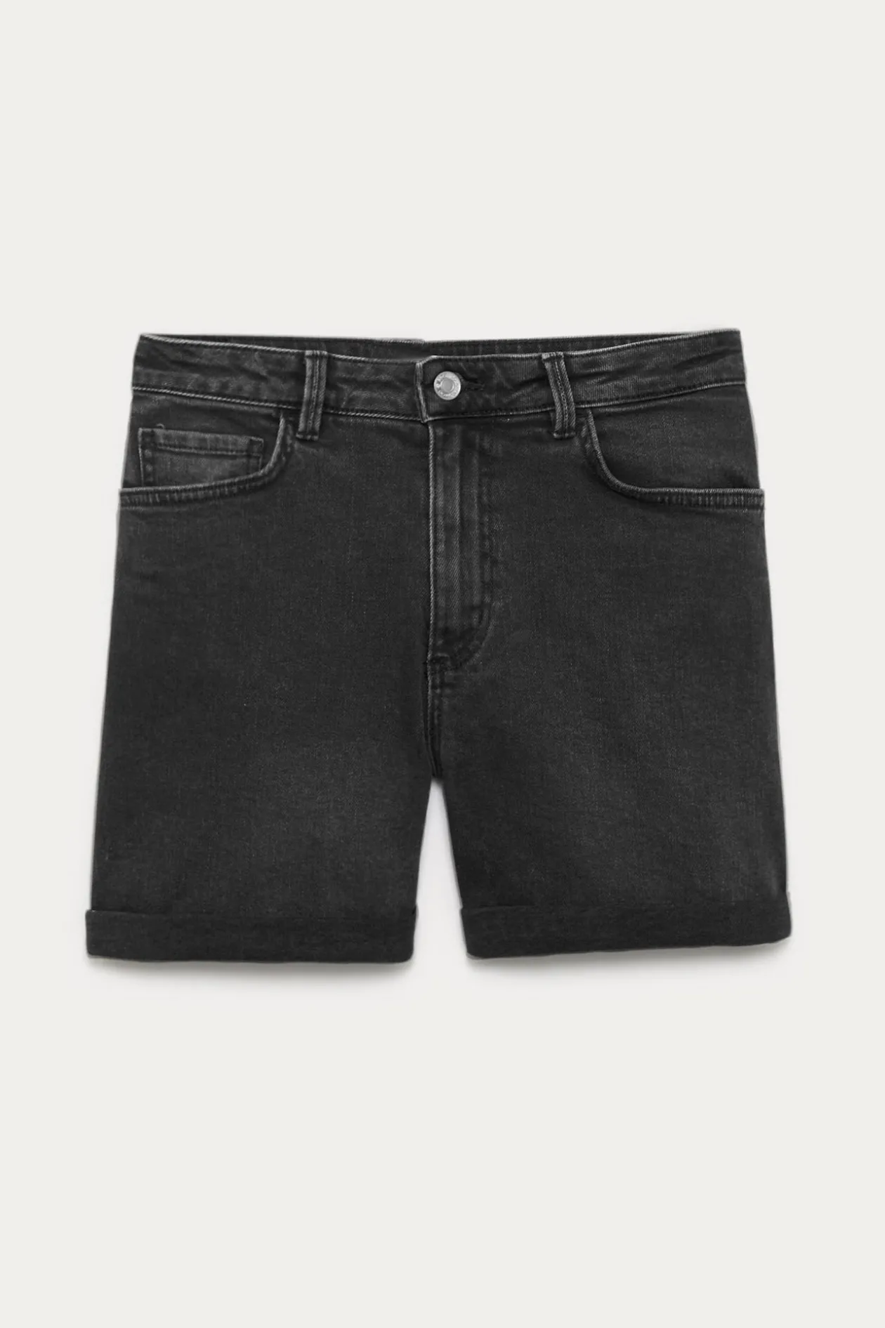 Promod Short en jean Femme - Jean noir Jeannoir Discount