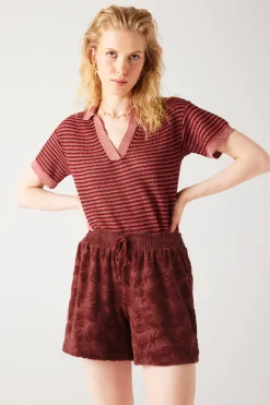 Promod Short en éponge Femme - Bordeaux Online
