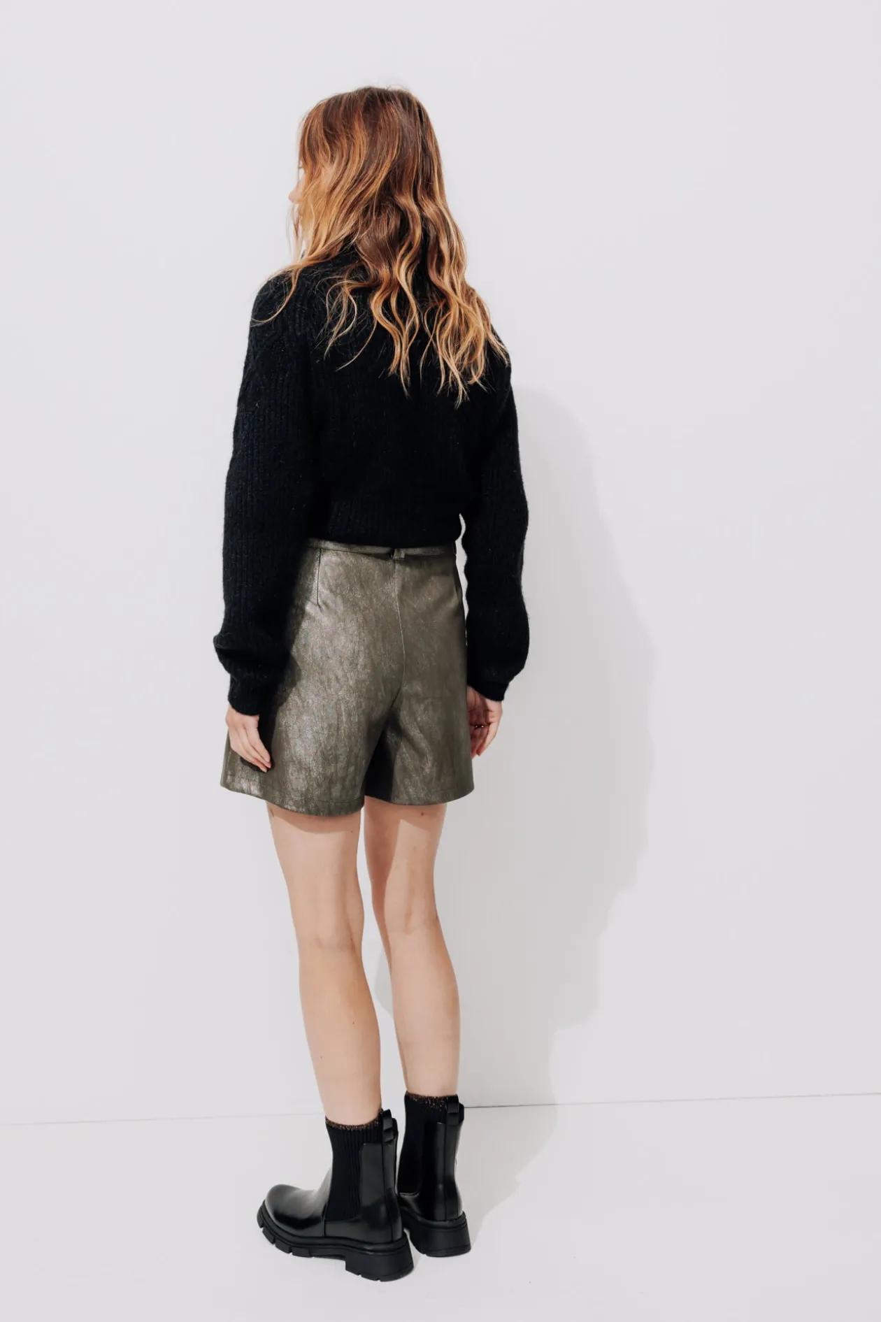 Promod Short en simili à paillettes - Argent Fashion