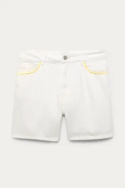 Promod Short en toile Femme - Ecru Sale