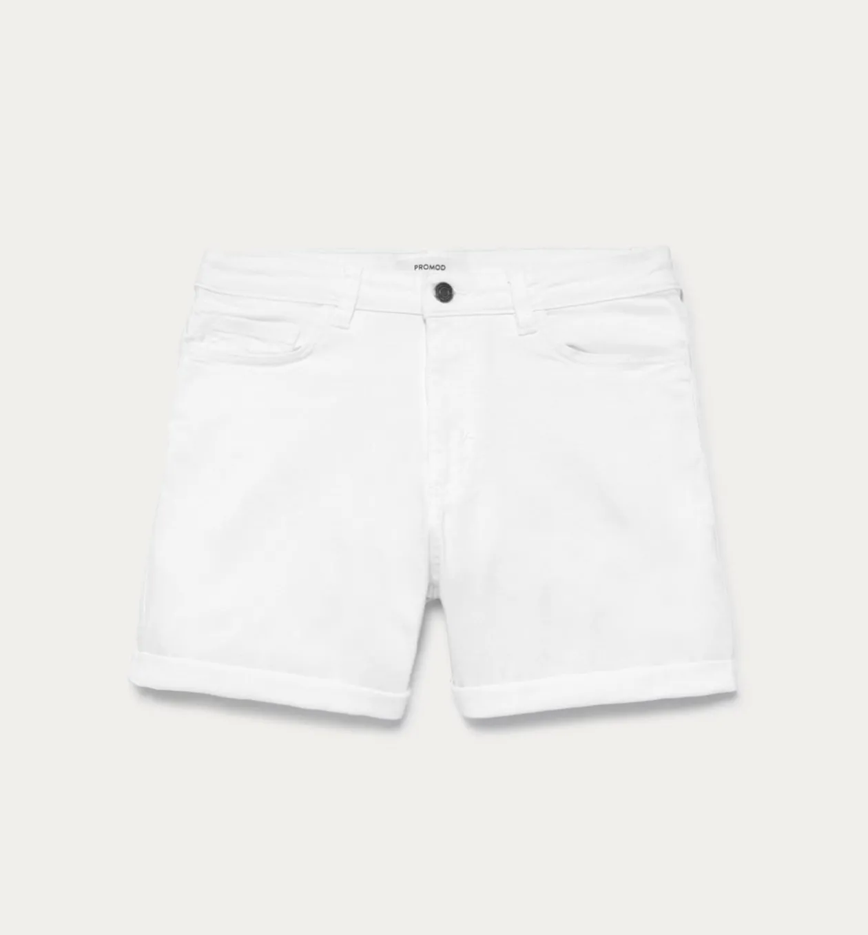 Promod Short en toile unie Femme - Ecru Clearance