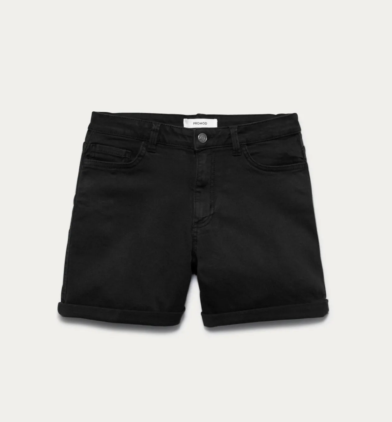 Promod Short en toile unie Femme - Noir Best Sale