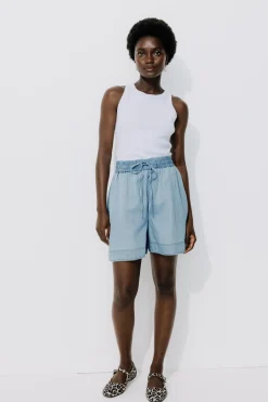 Promod Short fluide blue jean - Jean clair Jeanclair Flash Sale