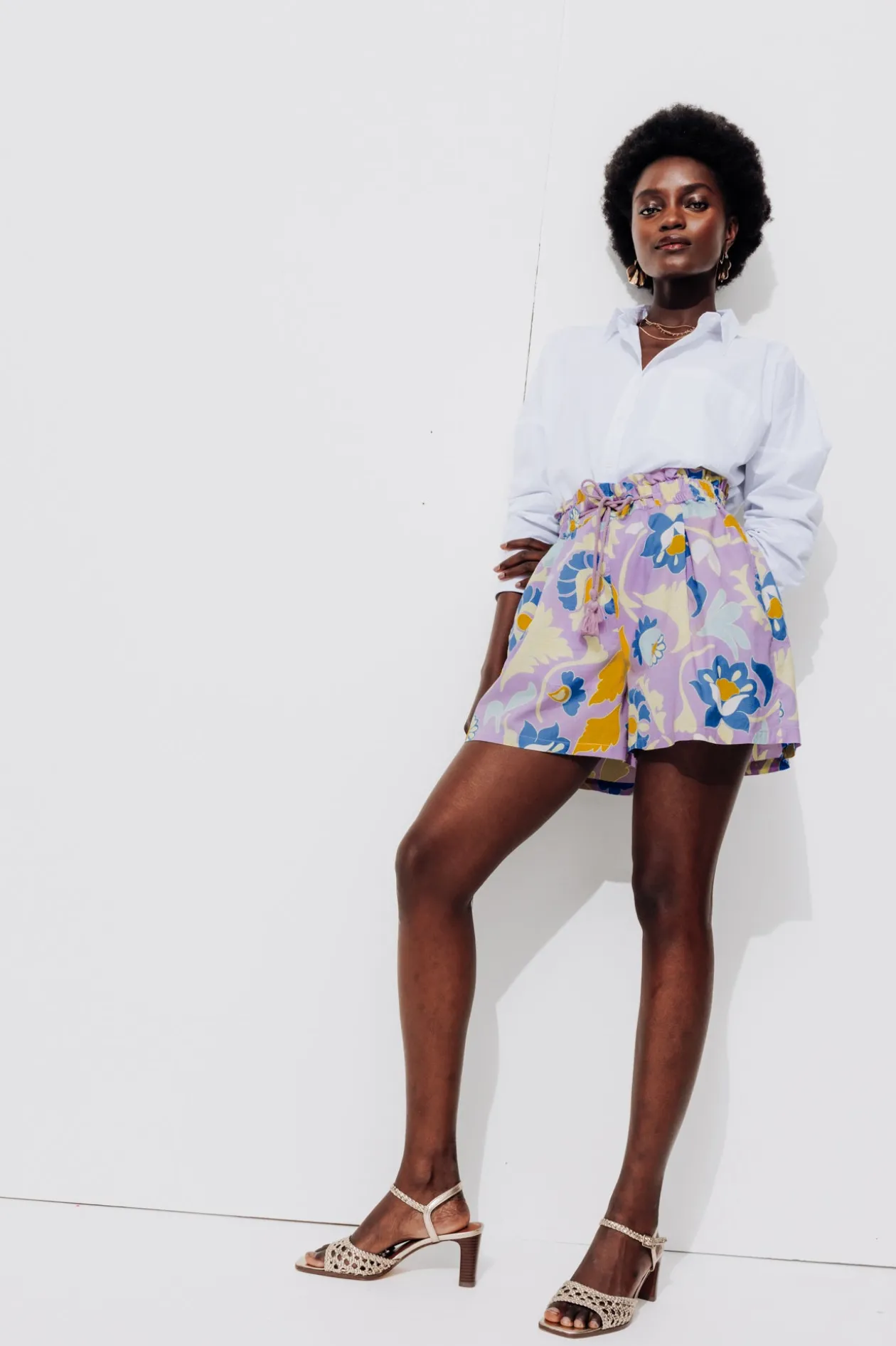 Promod Short imprimé Femme - Imprimé parme Impriméparme Sale