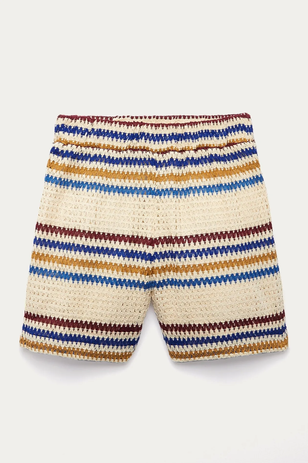 Promod Short rayé en crochet Femme - Rayures multicolores Rayuresmulticolores Clearance