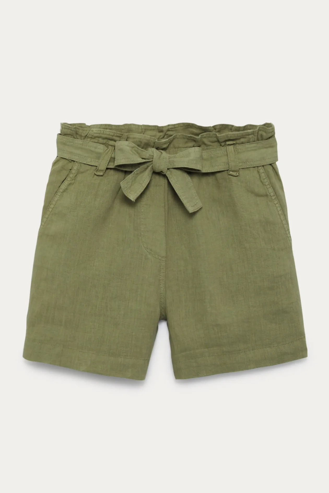 Promod Short taille haute en lin - Vert Best
